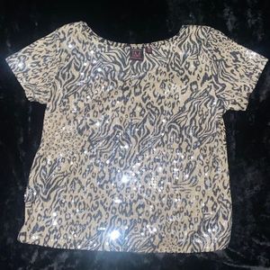 Cheetah Sequin T-Shirt